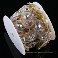 Crystal Cup Rhinestone apliques de recorte para nupcial Crystal Sash Wedding Belt